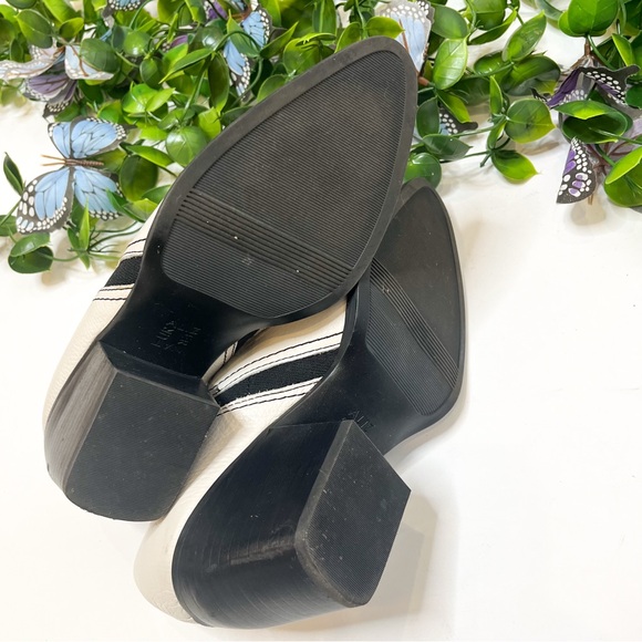 Naturalizer White Black Ankle Boots Size 7.5 - Picture 7 of 11